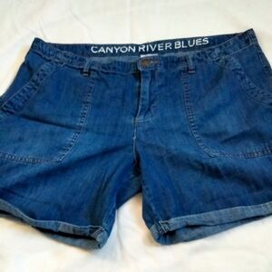 Canyon River Blues Shorts Women 10 Blue Denim Academia Beach Vacation Casual Y2K
